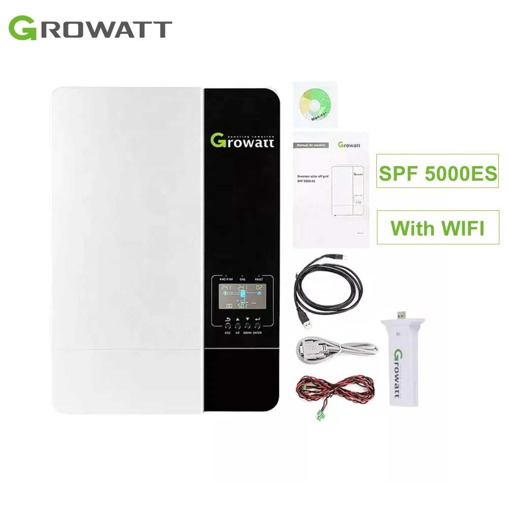 GROWATT 48V 220V Off Grid Panel Inversor 5000w 5kw SPF5000ES Solar Energy Inverter Growatt SPF5000ES