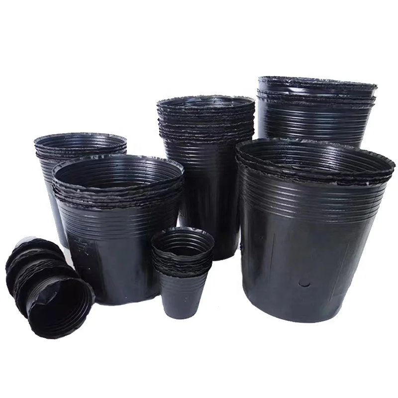 Large Black Thick Plastic Flowerpot Drip Tray Saucer Tree Seed Pot Chassis Trays for Garden Balcony Fleshiness Planter