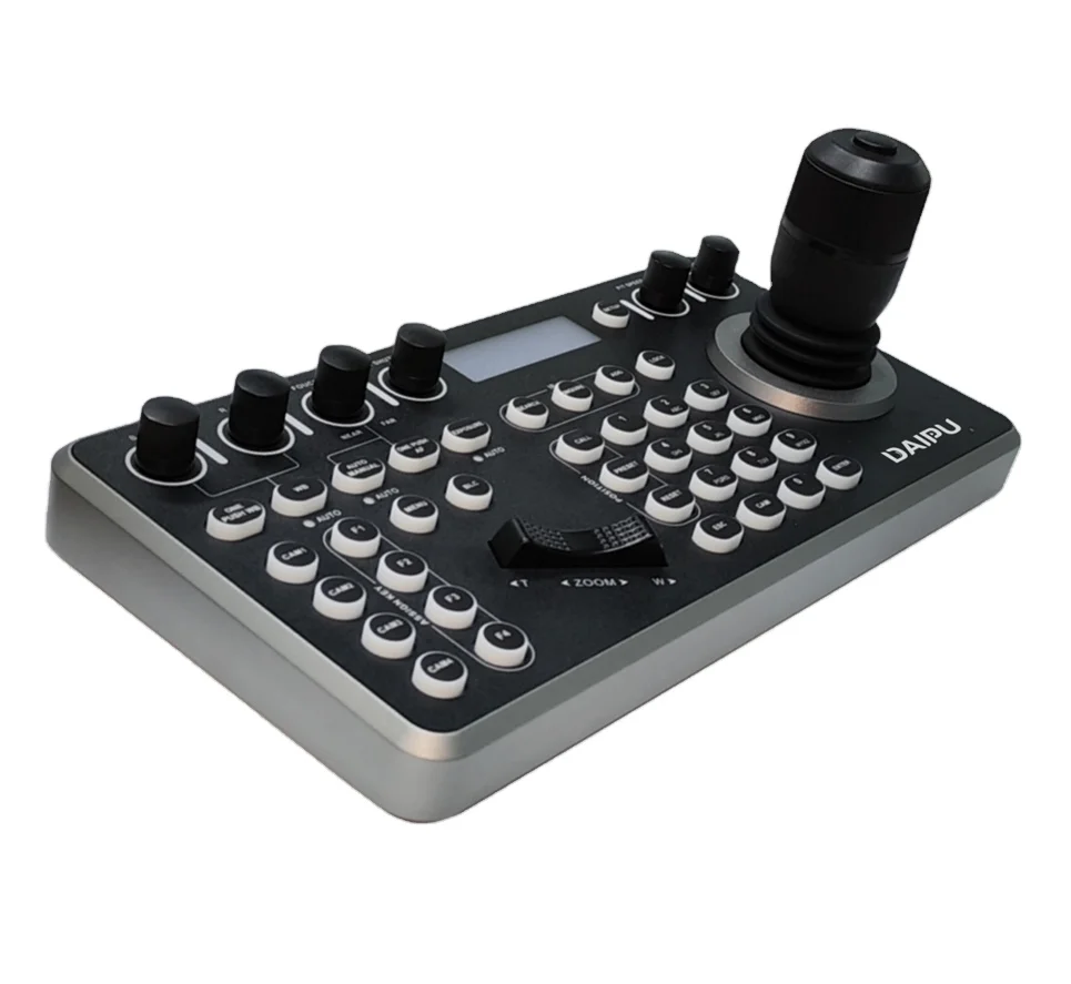 DAIPU IP PTZ NDI Camera Controller 4D Joystick for Conference Live IP HD-MI USB PTZ Camera Controller Keyboard