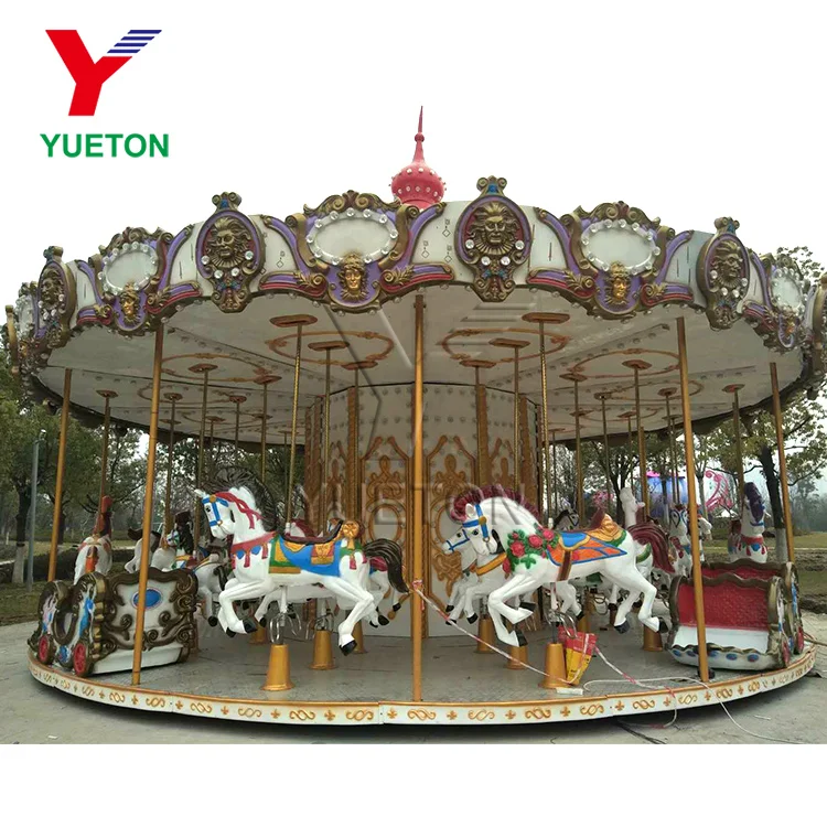 China Attractions Outdoor Luxury Christmas Amusement Park Rides Merry Go Round Carousel For Kids