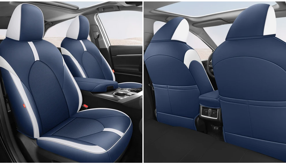 Sports Style  PU Leather Car Seat Covers Full Set Protector for Toyota Camry