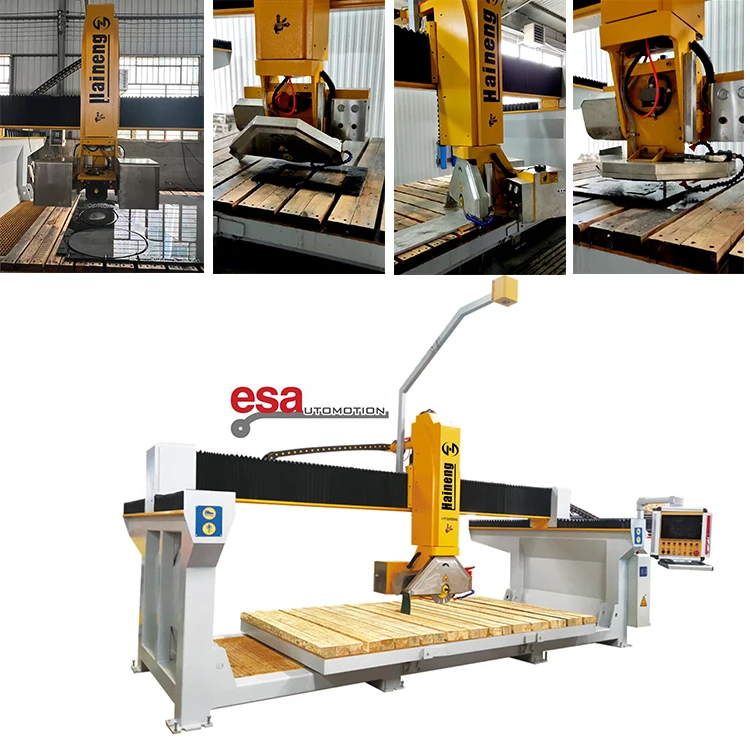 Multi-purpose Five Axis CNC Bridge Saw(Italian ESA System) Stone Granite&Marble Cutting Processing Machine