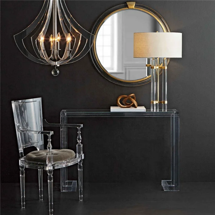 Chinese Modern Simple Style Furniture Table Acrylic Console Table Lucite Hallway Desk