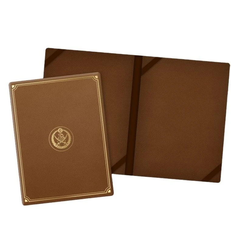 Hot Selling Pink Document Custom White Leather Certificate Holder With High Quality