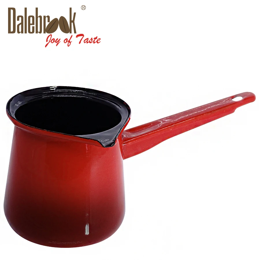 
Dalebrook Turkish Coffee Pot Arabic Coffee Warmer Greek Cezve Ibrik Enamel Ceramic Coffee Mug Cup Tea Milk Pot Cookware Set 
