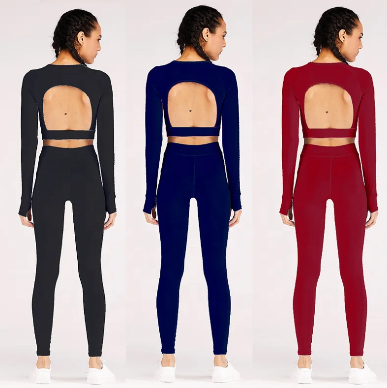 Factory custom recycled polyester women yoga wear set with logo rpet tracksuits sustainable eco friendly products
