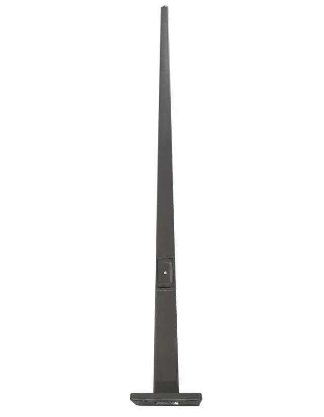 USA inventory 25ft Steel 4 Inch Square street Light Pole for parking lot light