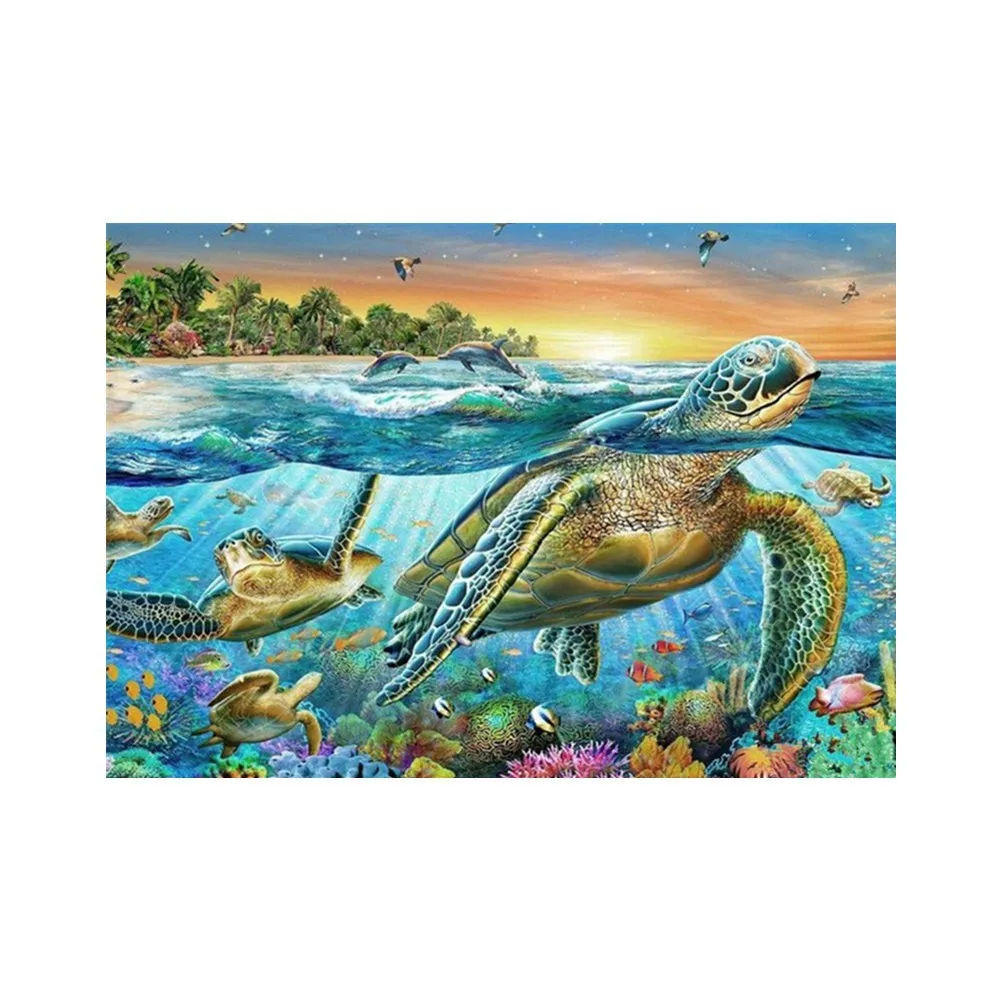 
Foreign Trade Aliexpress Diamond Painting Island Seaside Scenery Series Stick Drill Painted Cross - Stitch Manufacturers Product 