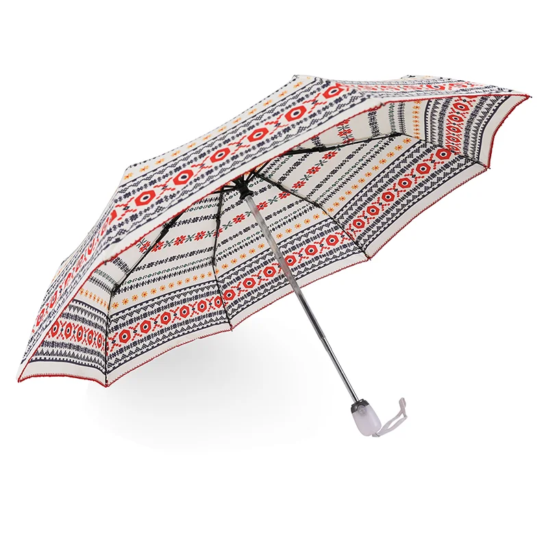 2022 new Custom Umbrella With Logo bohemian beach women 10k For The Rain umbrella automatic 3 folding