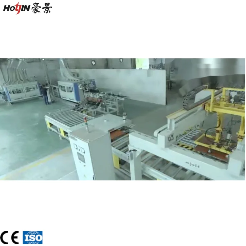 Automatic LVT flooring cutting and double end tenoner production line