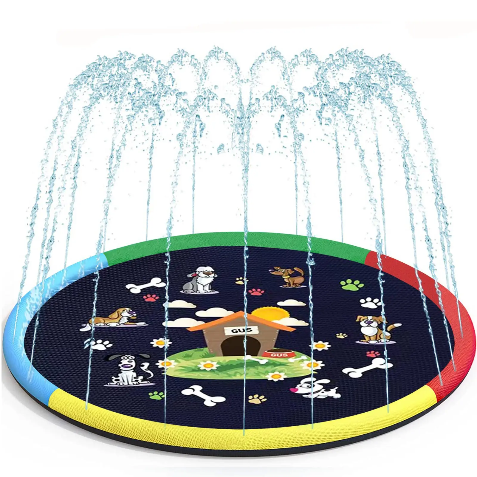 Summer Outdoor Garden Beach Portable Party Sprinkler Pad Wading Pool Splash Pad Equipment Water Park For Kids Water Play Toys