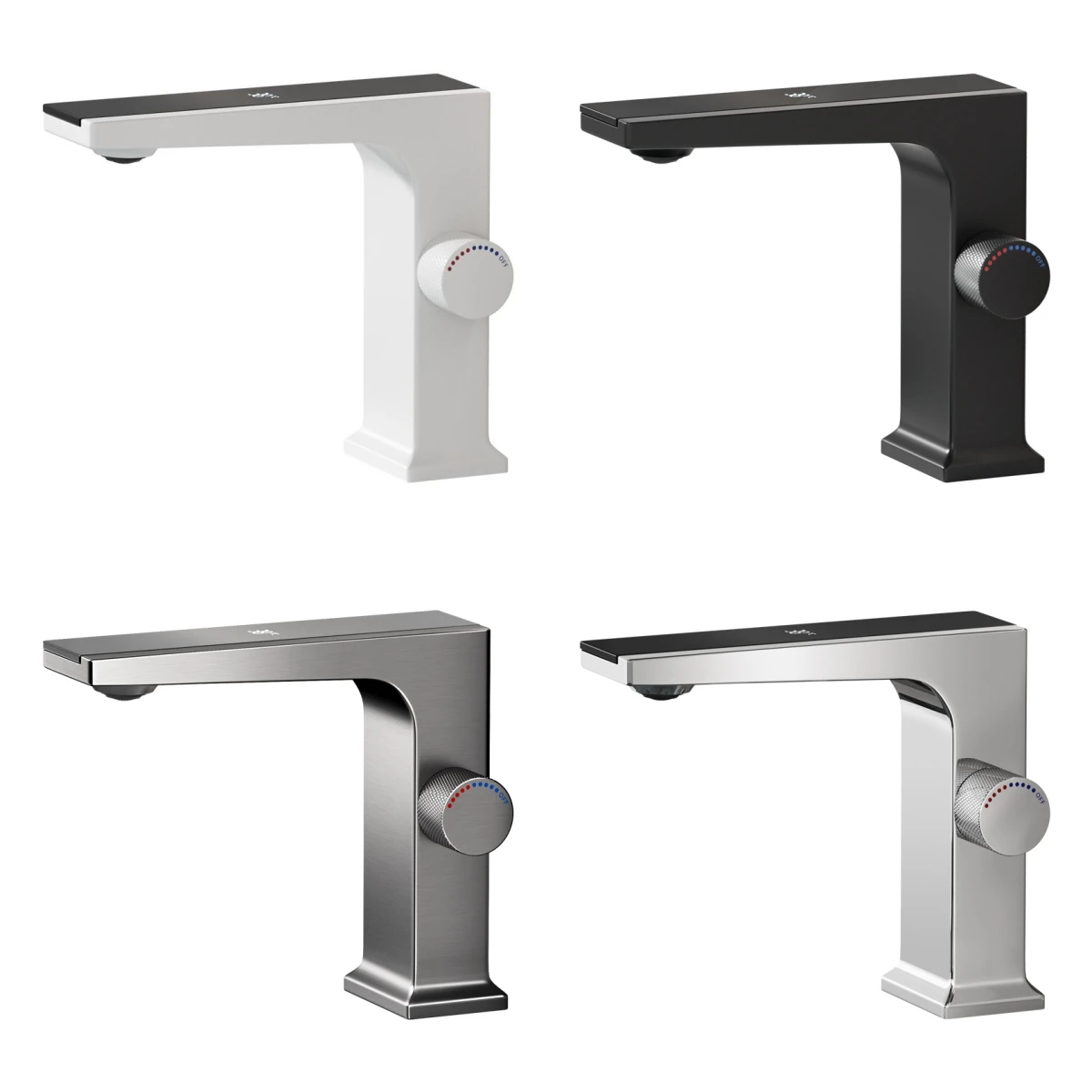 Copper Faucet Water Tap Hydraulic power Digital display Cold and hot dual control for Kitchen Bathroom with ceramic valve spool