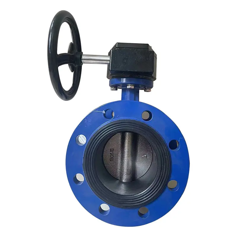 Premium 2-12 inches PN16 butterfly valve soft seal ductile iron motor electric turbine flange butterfly valve