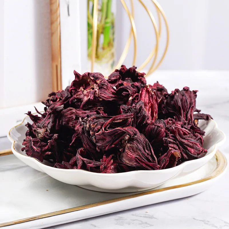 Dry Red Roselle Hibiscus Tea Organic Dried Hibiscus Flower Tea Herbal Roselle  Dried Hibiscus Flowers