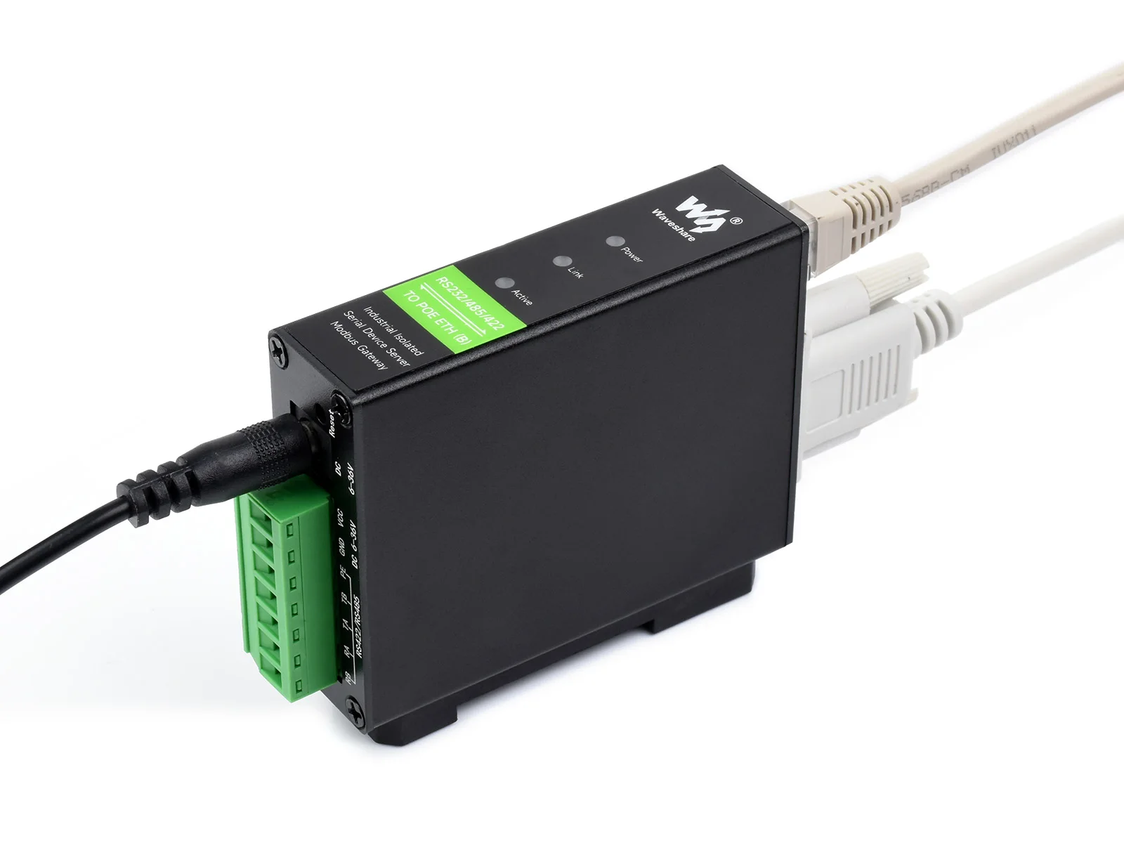 TCP/IP to serial RS232/485/422 to RJ45 Ethernet Module Rail-Mount Serial Server With POE Function