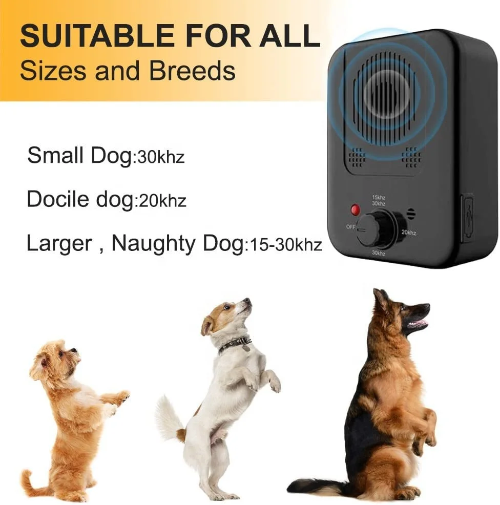 Ultrasonic Dog Bark Stopper Pet Deterrents Repeller Trumpet Outdoor Anti Noise Barking Suppressor Puppy Training Device