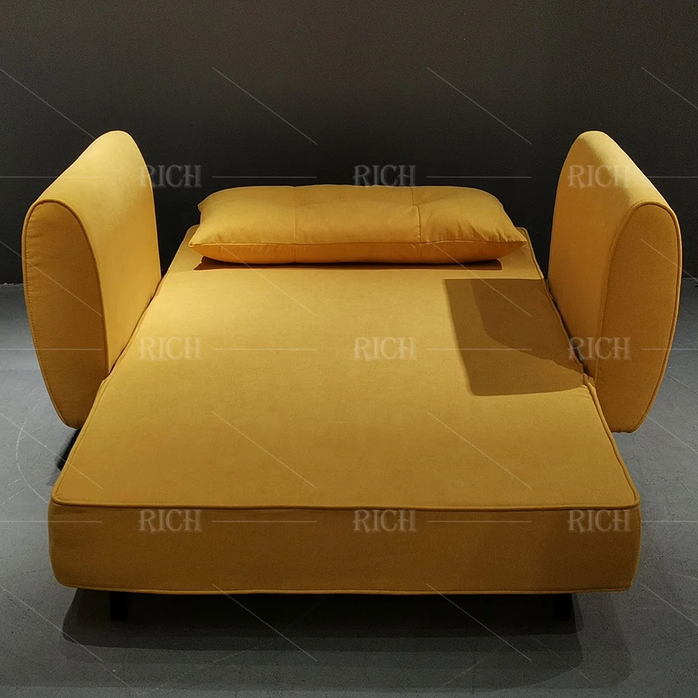 yellow folding sofa cum bed European style single sofa bed chair foldable sofa bed