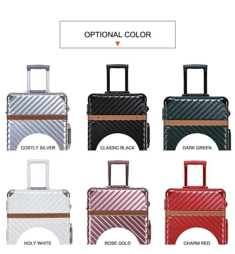 2019 Dongguan Jvr 3 suits Travel Pc Luggage Sets Suitcase Aluminum Frame Luggage