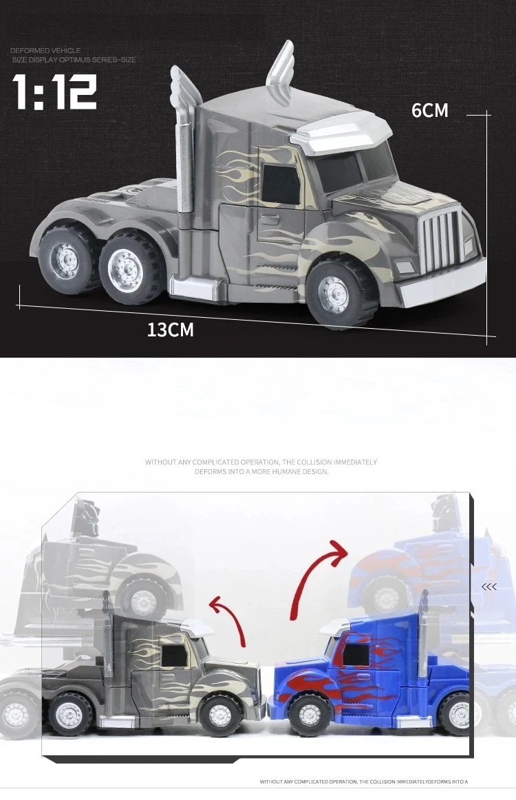 
Hot sale cheap mini plastic strike changed transformed robot kids baby car toy 