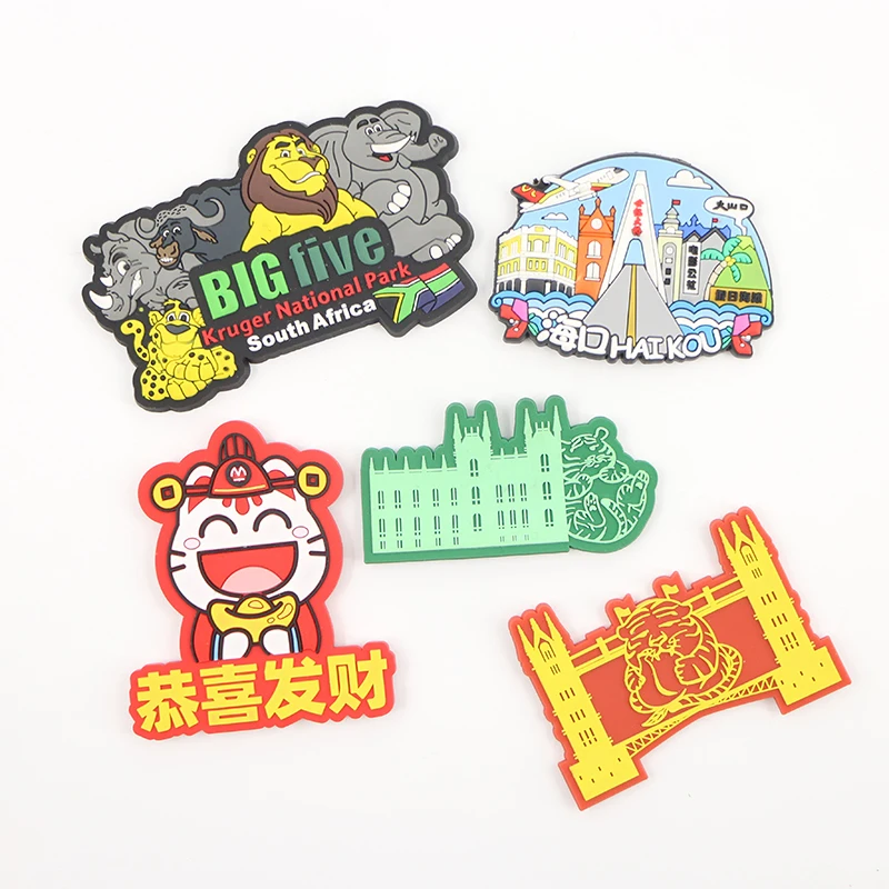 Manufacturer 3d Cartoon Design Pvc Customized Logo mauritius dolphin fridge magnet round fridge magnets manufacturer