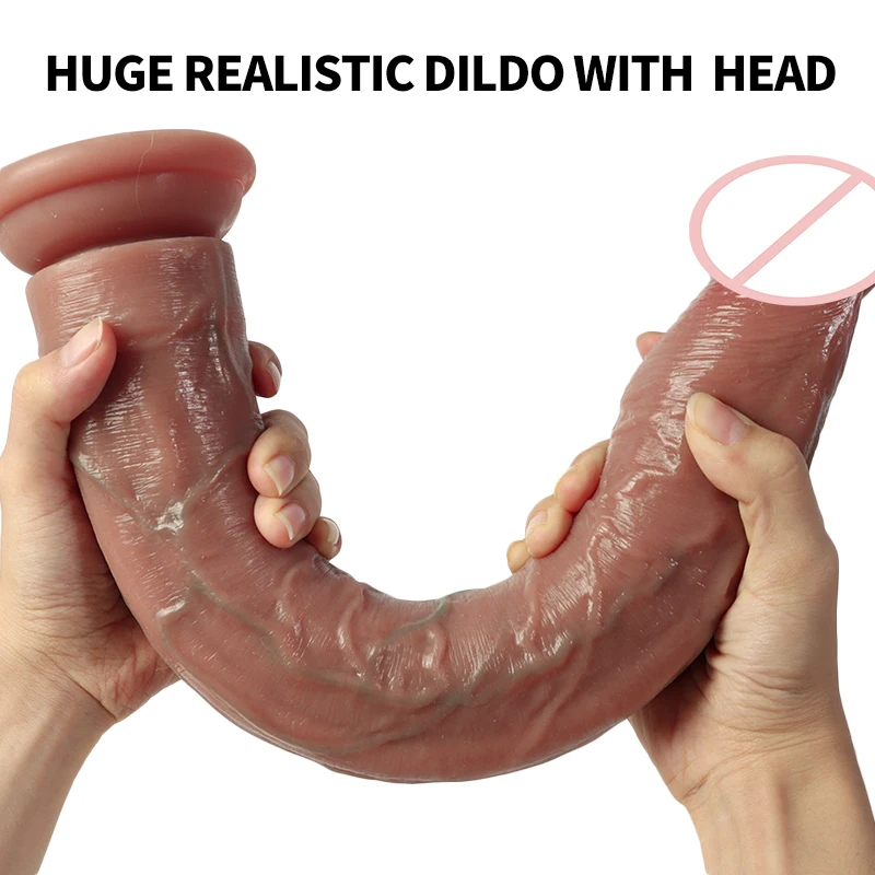 Wholesale Super Long 14 Inches Realistic Adult Sex Toy Penis Toy Big Dildo for Women Penis Masturbator