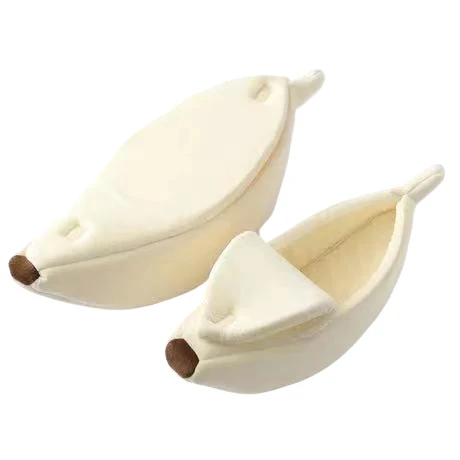 Pet Supplies Pet Bed Plush Banana Shape Cute Cave Pet Dog Bed Luxury Cat bed