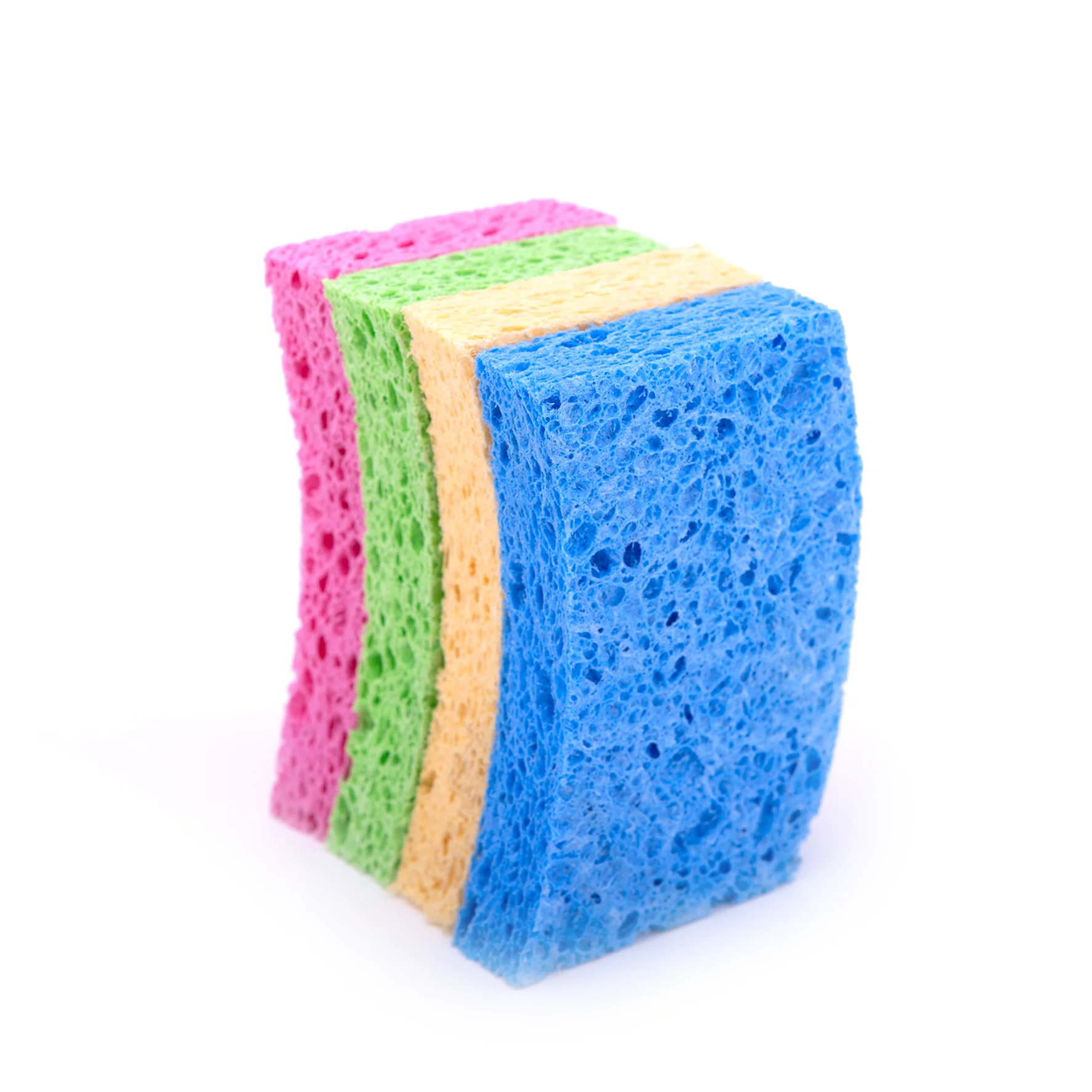 DH-A5-12 Custom natural vegetable cellulose cleaning thin sponge for kitchen sink