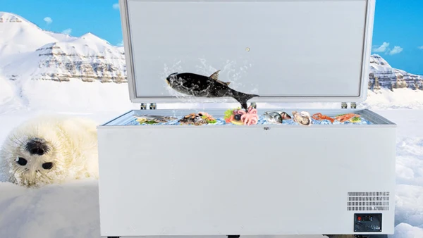 268L horizontal Ultra low temperature  freezer  for home use for seafood freezer