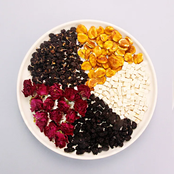 120g/bag black wolfberry mulberry rose tea beauty and skincare tea for woman mixed herb tea bags