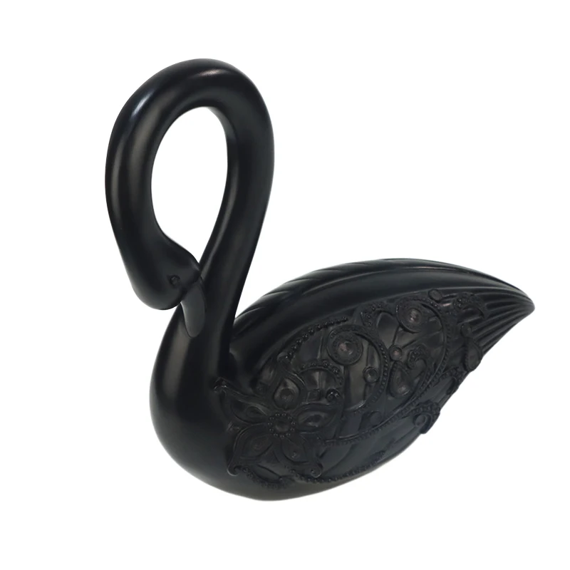 Custom Made Life Size Elegant Black Swan De Luxe Cheap Modern Home Decorations