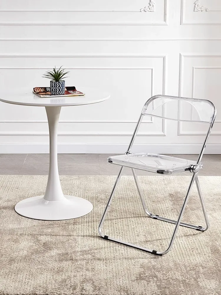 Hot Sales High Quality Transparent Wedding Event Party Garden Plastic Folding Chair Acrylic Foldable Chair Dining Chair
