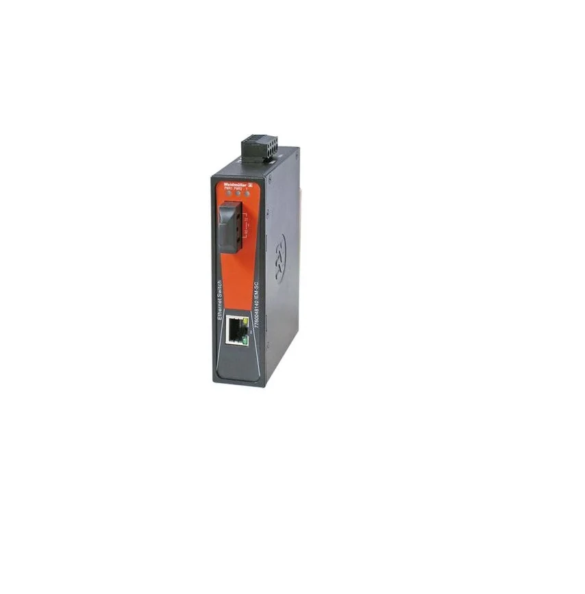 Weidmuller 7760048141 IEM-SC 1 * RJ45 10/100 базовый (X) SC однорежимный Din-рейка (настенный) Монтажный товар IEM