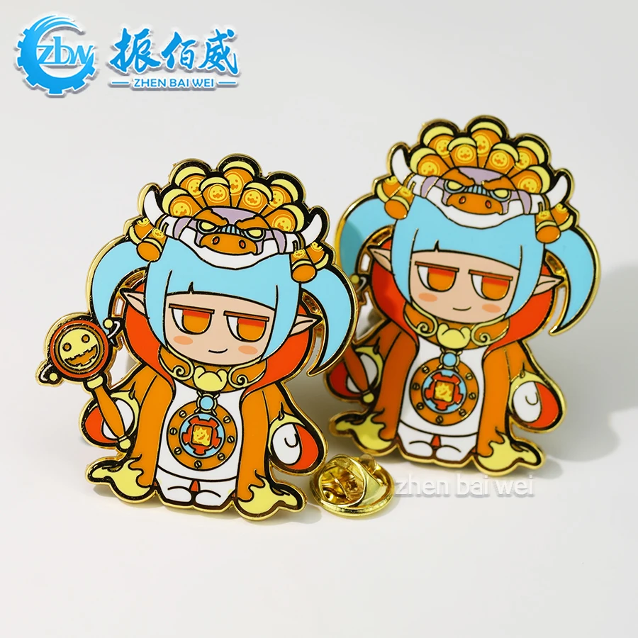 Chinese factory makes custom hard enamel lapel pins Star souvenir cartoon cartoon pin badge backing card