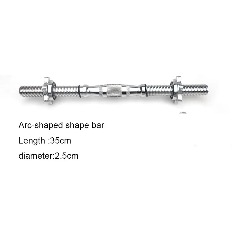 Sport Workout Fitness Dumbbell Rod Handle Strength Training Adjustable Chrome Threaded Dumbbells Bar for men and women