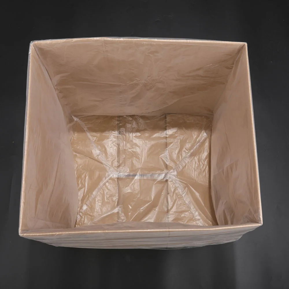 Square Bottom Custom Plastic Bags Four Corners Dust PE Flat Bottom Transparent Moistureproof Carton Liner Shipment Cover Bags