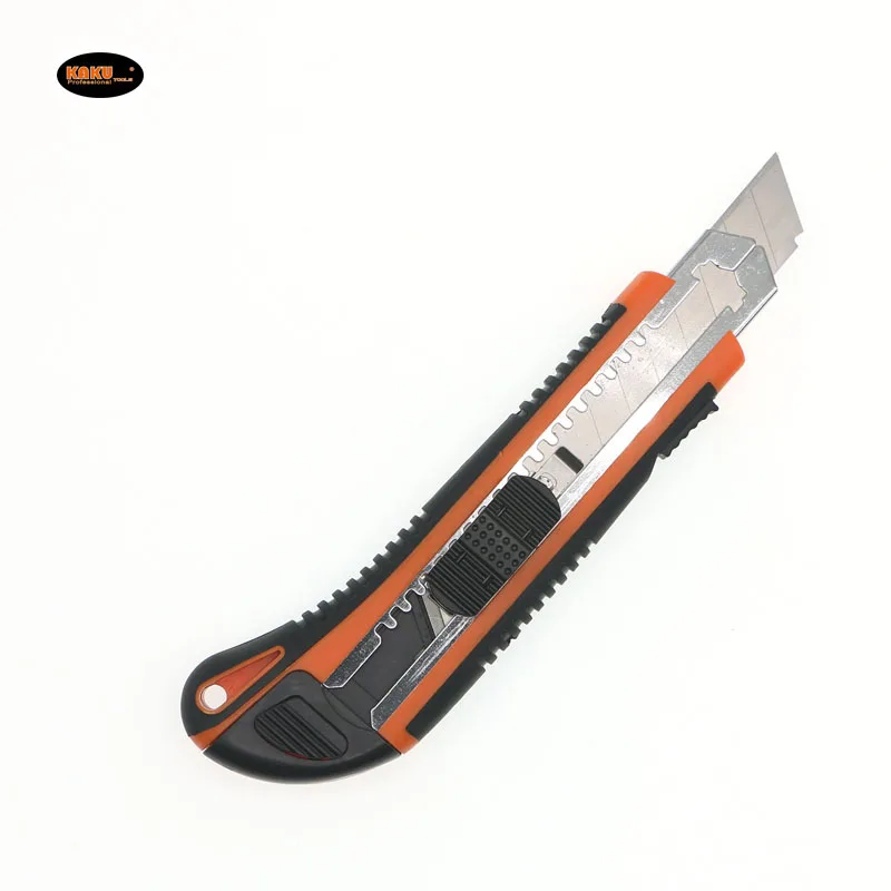 KAKU Wholesale High Quality Art Knife 18mm Alloy Auto Retractable Safety Cutter Utility Knife