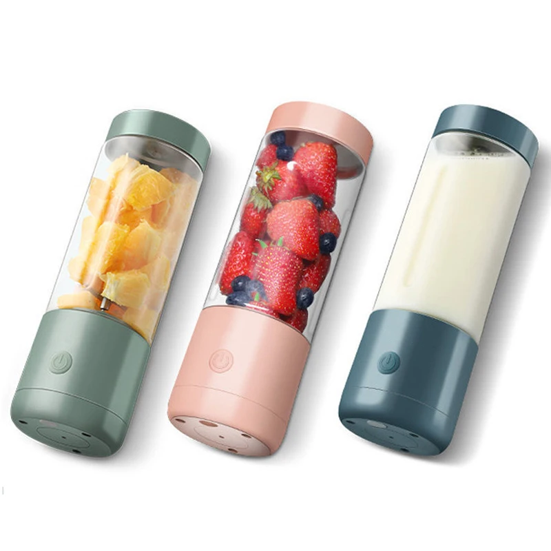 Mini Portable Fruit Juicer Electric Personal Smoothie Blender Small Rechargeable USB Blender Cup