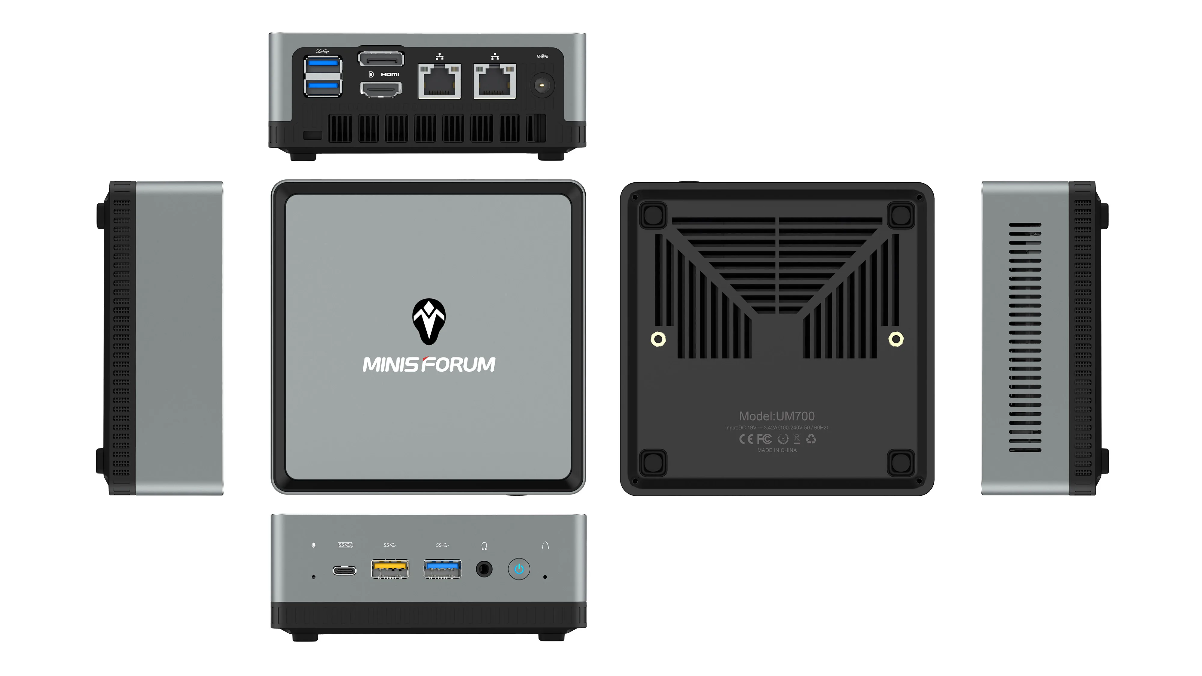 Мини-ПК MINISFORUM UM700 AMD Ryzen7 3750H DDR4 SSD WIN11 pro, высокое качество, самый дешевый игровой ПК