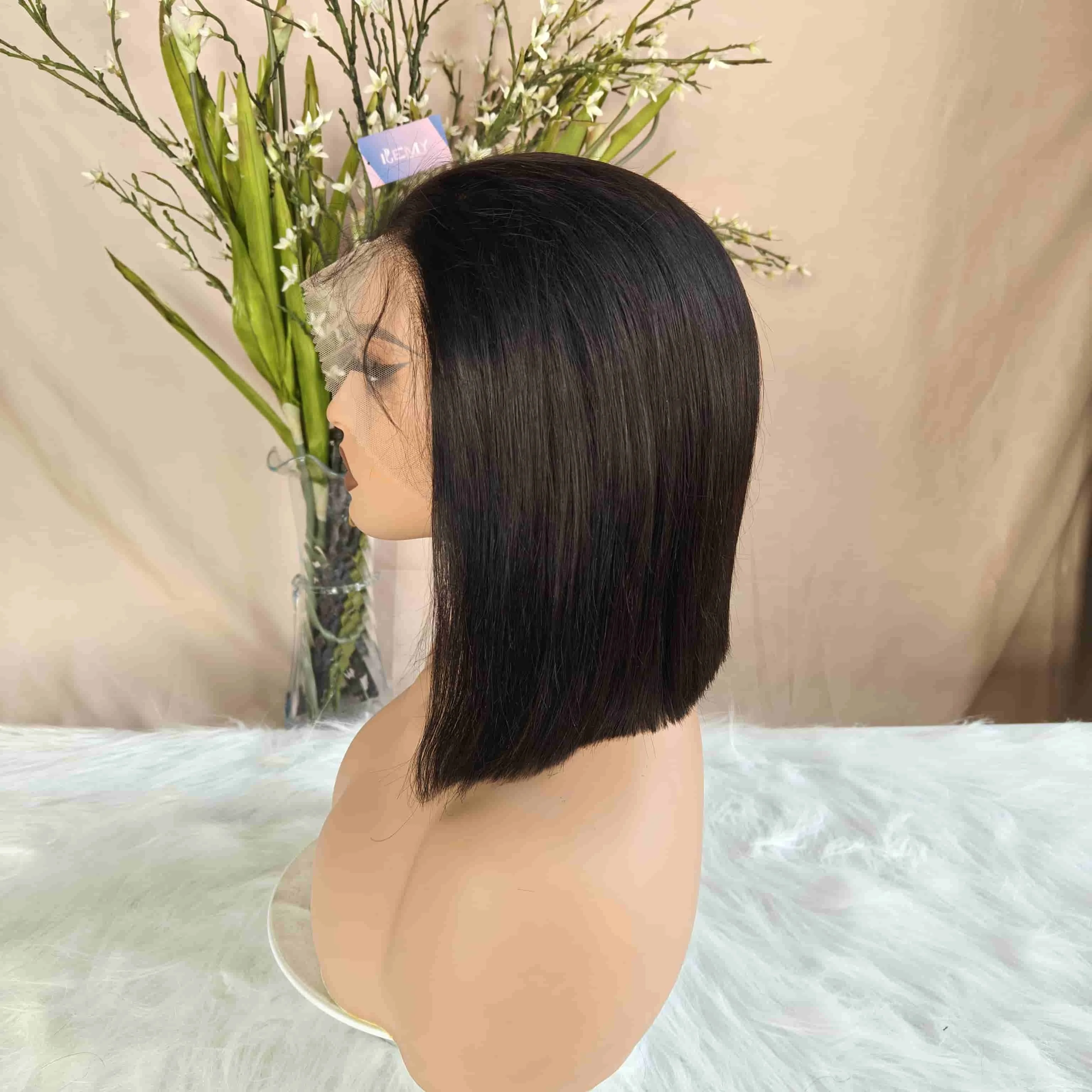 Kemy Hair SDD Hair Bob Wig Raw Vietnamese 13*4 HD Lace Wig Double Drawn Glueless Wig Human Hair for Black Women