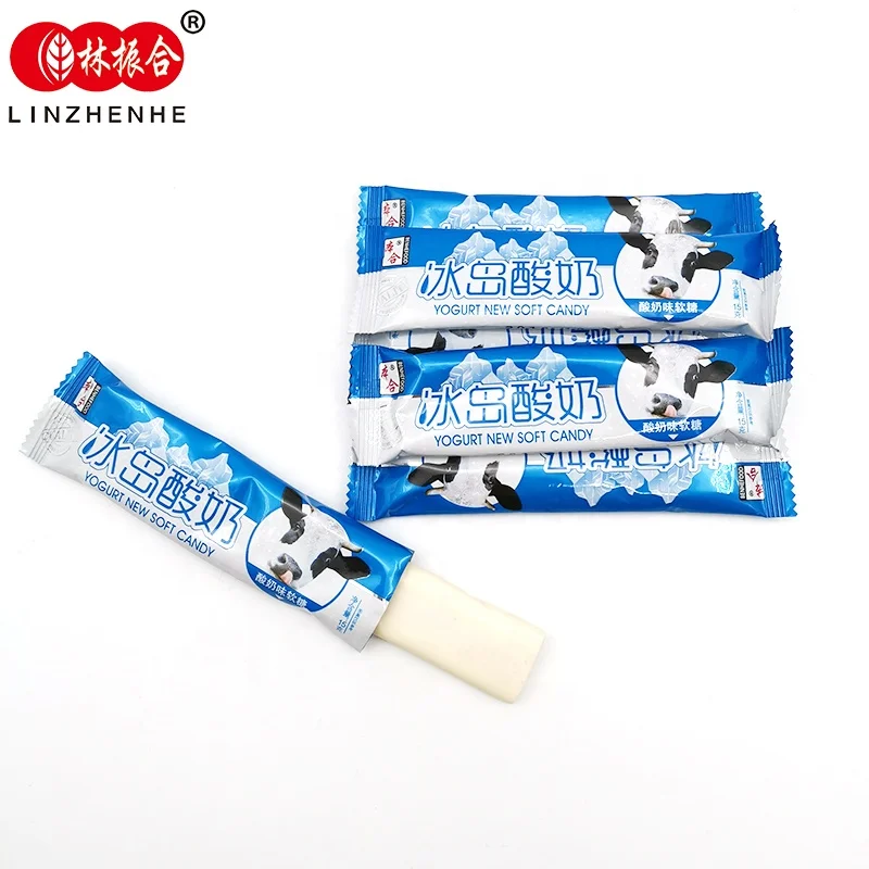 China candy factory supplier yogurt soft chewy milk candy taffy gummy candy