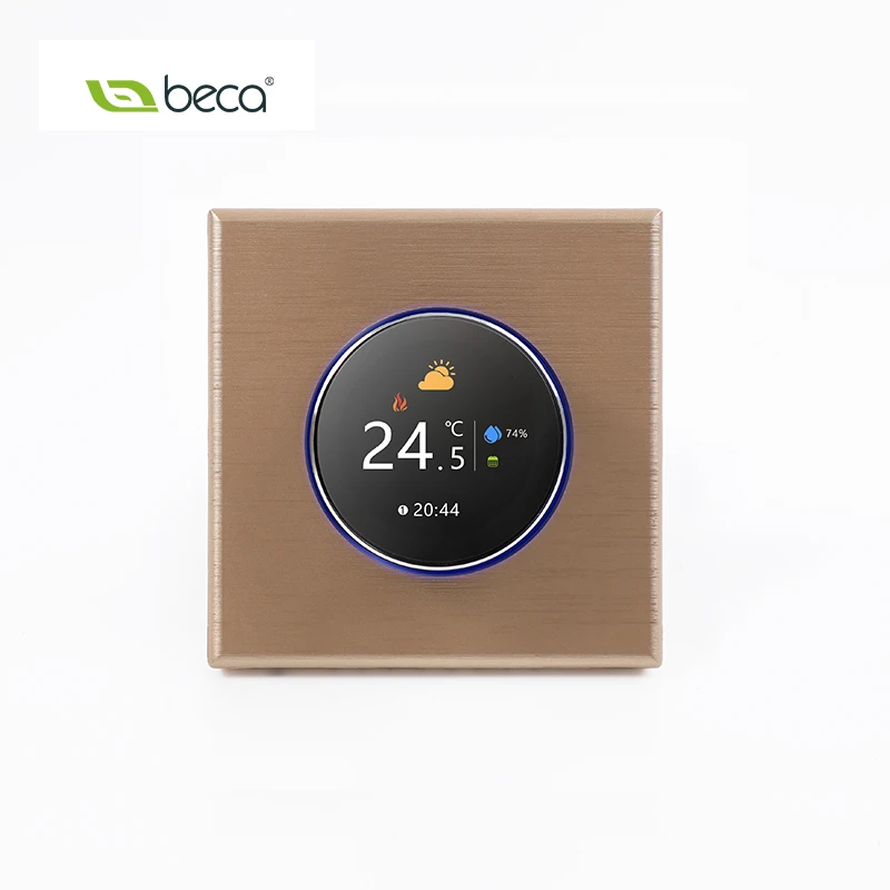 BECA Tuya 3A/16A with Meter Cable Floor Sensor turn-knob Smart Electric Underfloor Heating smart thermostat