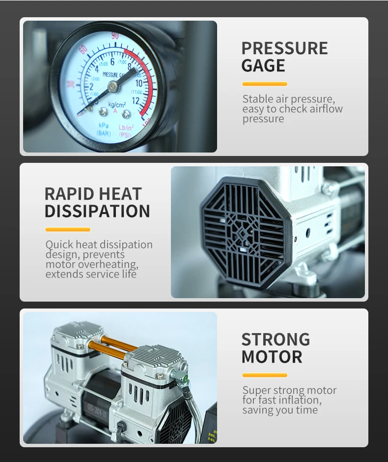 Turbo automotive air conditioning compressor  220V Portable with Pump Motor New Gasoline Powered Lubricated Home Restaurant Use