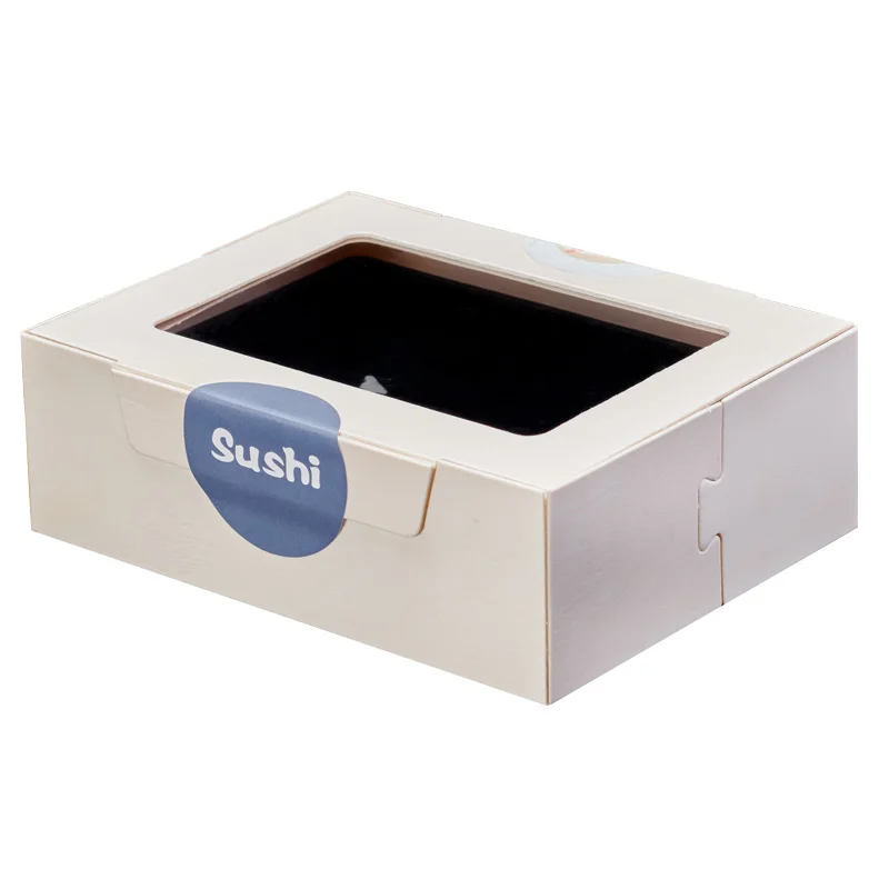 Eco Friendly Wood Takeaway Boxes Disposable Lunch Food Container Sushi Bakery Cake Packaging