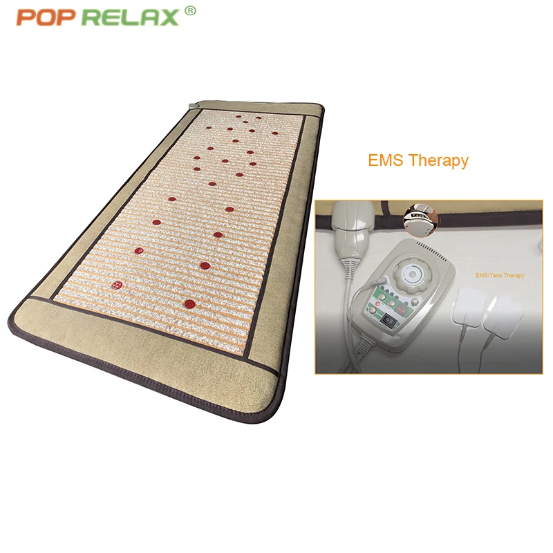 Red Light Therapy Full Body Bio Mat Pemf Far Infrared Tourmaline Mattress Bed Portable Heating Electric Magnetic Photon Mat Pad