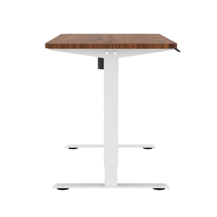 AUKI White Frame With Wooden Tabletop Office Desk Ergonomic 120*60 CM Electric Standing Desk Smart Electric Standing Desk