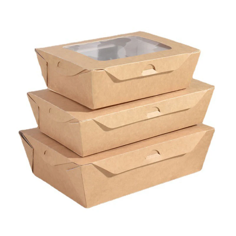 Disposable Lunch Box/multiple Compartment Packaging Box Coated Paper Customized Food Grade Restaurant Bento Box Food Packing