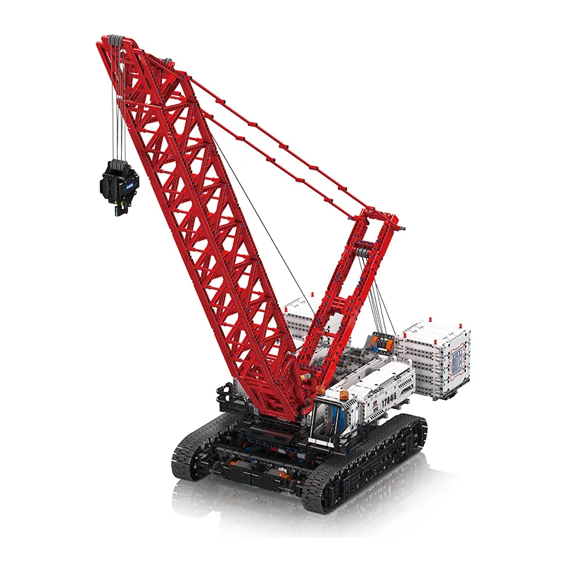 MOULD KING 17046 Technical Wacker 16000 crawler crane Building Blocks RC Heavy-Duty Forklift Red Engineering Toys for Boys