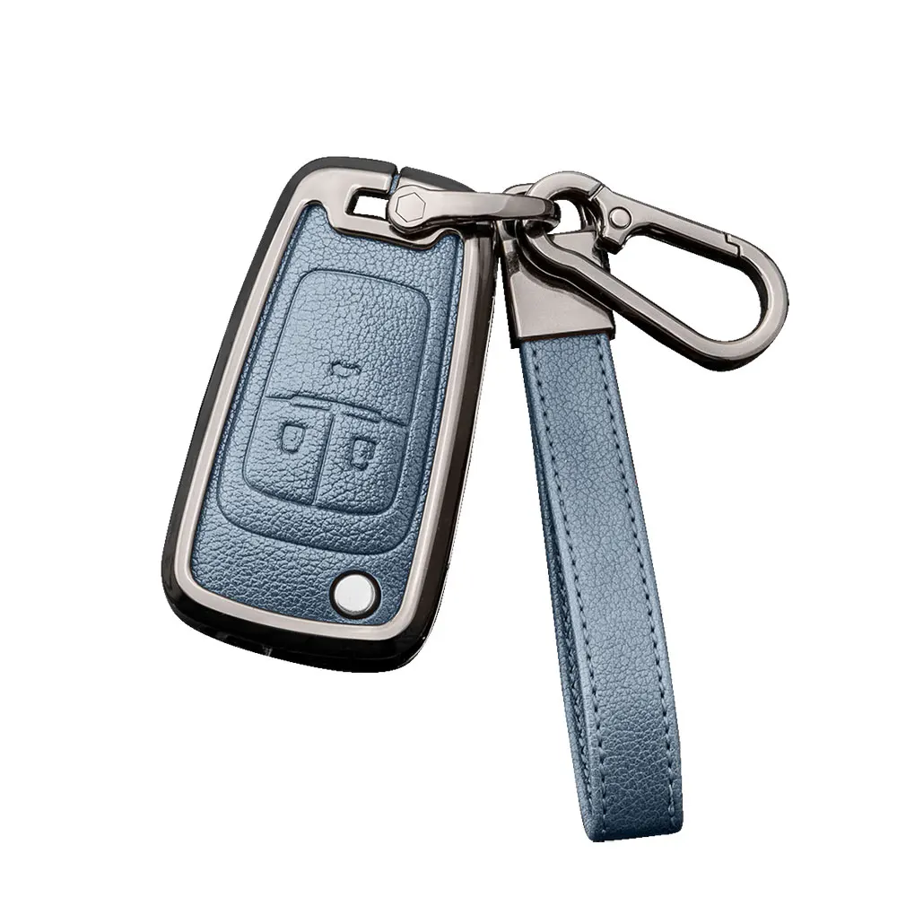 Metal key fob case cover fit for Chevy Chevrolet Camaro Cruze Impala Equinox Volt Spark Sonic Folding Flip Remote key
