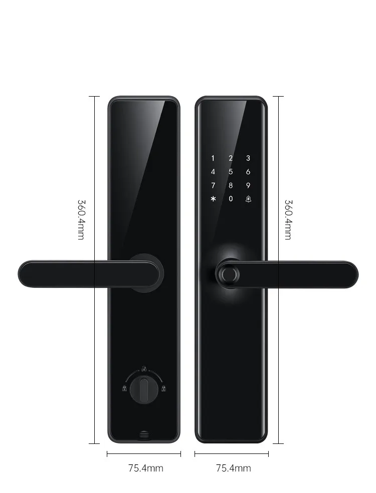 Cerradura Inteligente Exterior Door Handle Smart WIFI Tuya APP Digital Rfid Card Key Digit Fingerprint Door Lock