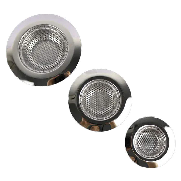 Wholesale Eco-Friendly Stainless Steel Metal Colander Prevent Clogging Floor Drain with Thick Mesh for Kitchen Sink Strainer